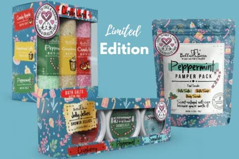 Bella and Bear Candy Land Christmas Bath Salts - Ltd Holiday Edition 6 x 2oz - Vegan