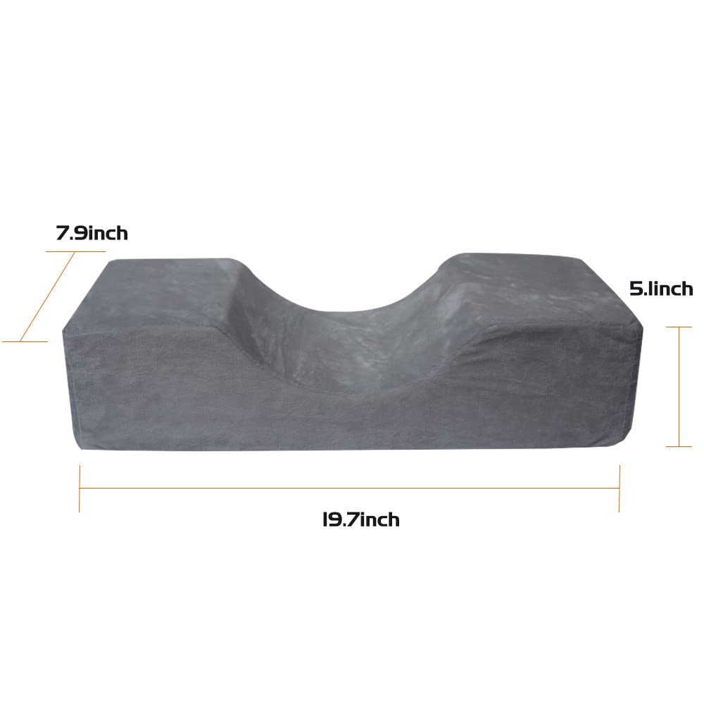 MNpartnery Salon Eyelash Extension Neck Pillow - Comfortable Velvet Beauty Memory Foam Pillow,to Protect The Neck When Used for Lash Extension Grafting Make Up (Black)