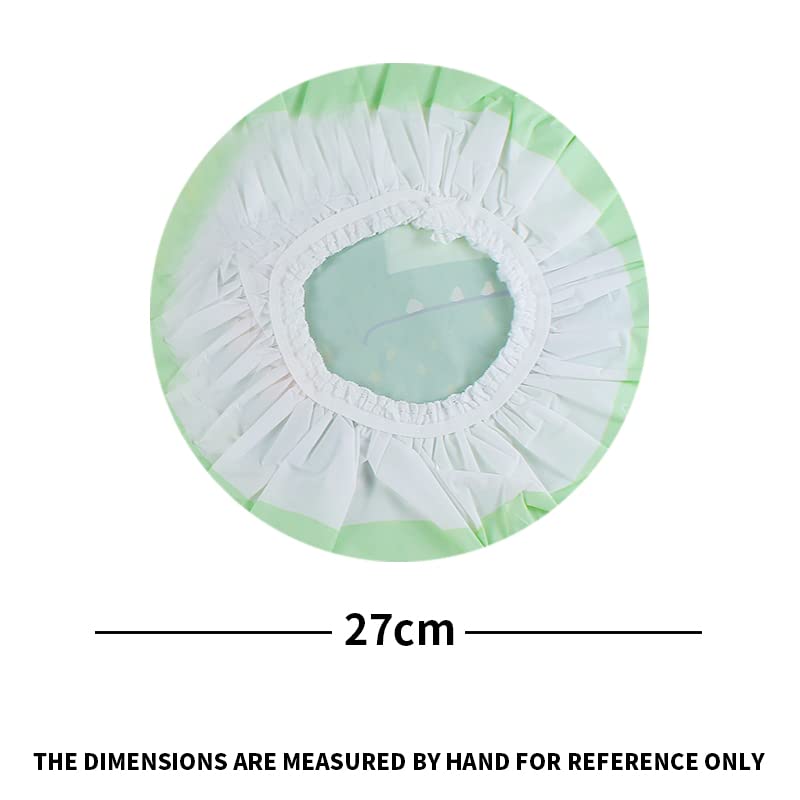 4Pcs Shower Caps, Waterproof Bath Caps Plastic Reusable Shower Caps Elastic Band Bath Hair Caps for Women Kids (P-3)