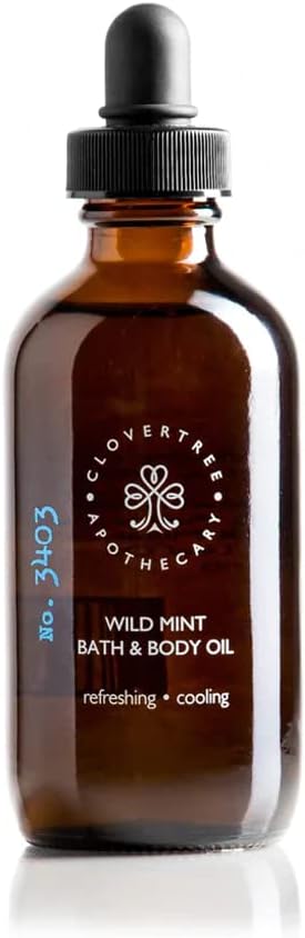 Clovertree Wild Mint Bath & Body Oil for deep Moisture