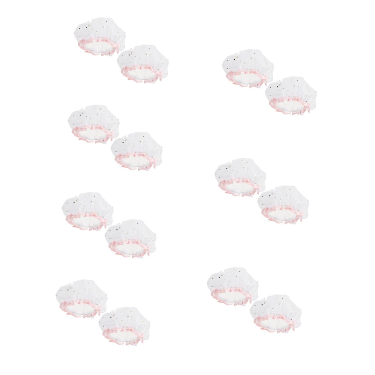 Angoily 2pcs Beauty Hat Women Spa Cap Modern Shower Cap Hair Salon Cap Elastic Bath Caps Chemo Cap Bath Accessories Hair Cap for Shower Spa Hair Caps Girl Hats Satin Hair Mask Miss Muslim