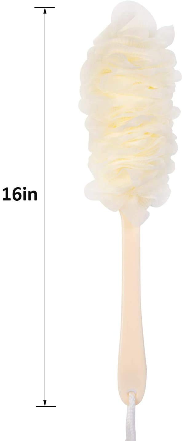 Arswin Back Scrubber for Shower, Loofah Long Handle Bath Body Brush, Soft Nylon Mesh Sponge On a Stick for Shower Men Women Kids Elderly, Exfoliating Scrub Cleaning Luffa for All Kinds of Skin(Blue)