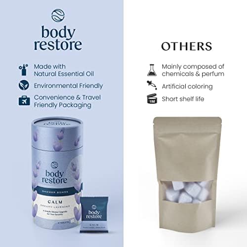 Body Restore Bath Bombs Aromatherapy 6 Packs - Christmas Gifts Stocking Stuffers, Relaxation Birthday Gifts for Women and Men, Stress Relief and Luxury Self Care - Lavender