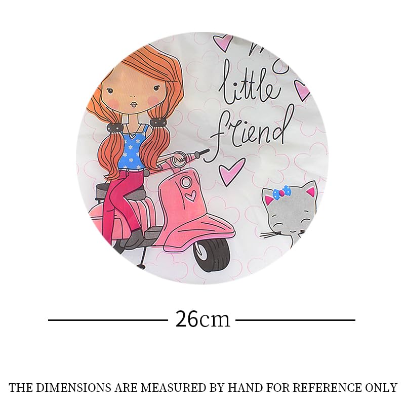 4Pcs Shower Caps, Waterproof Bath Caps Plastic Reusable Shower Caps Elastic Band Bath Hair Caps for Women Kids (P-3)