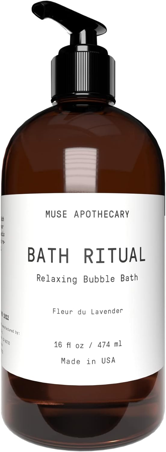 Muse Bath Apothecary Bath Ritual - Aromatic and Nourishing Bubble Bath, Infused with Natural Aromatherapy Essential Oils - 16 oz, Fleur du Lavender, 2 Pack