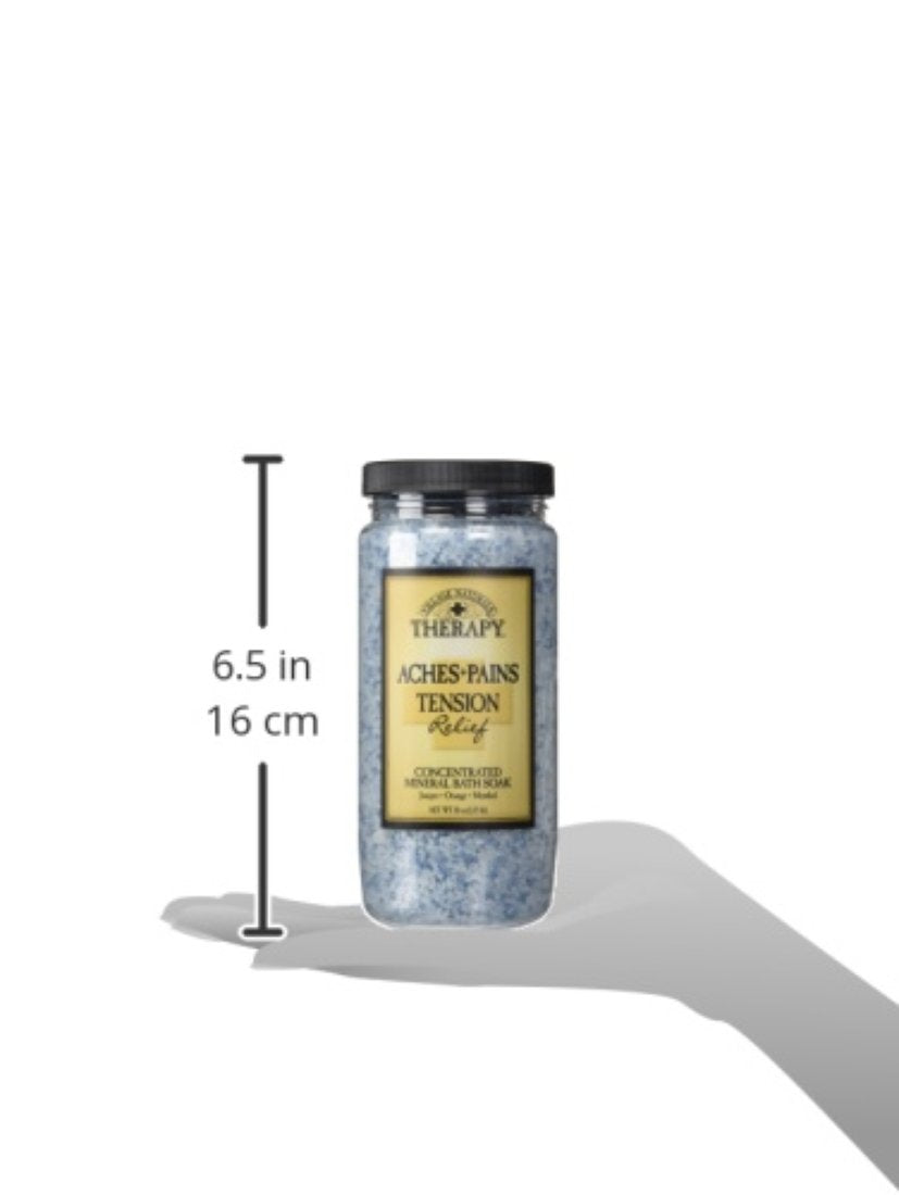 Village Naturals Therapy, Mineral Bath Soak, Aches & Pains Tension Relief, 20 Oz, Pack of 3
