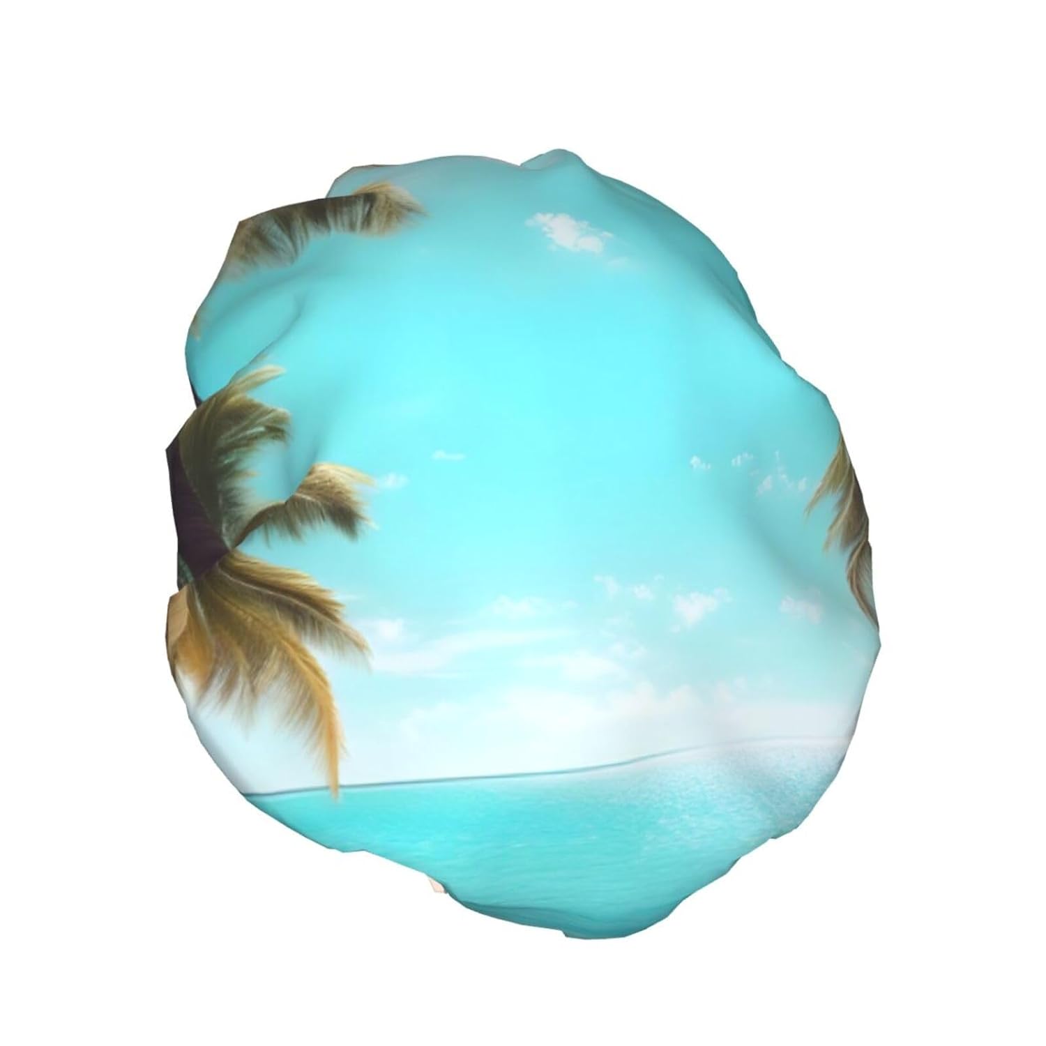 Ice Hockey print Print Reusable Shower Cap for Women,Double Waterproof Layers Bathing Hat,Quick Drying Bath Hair Cap