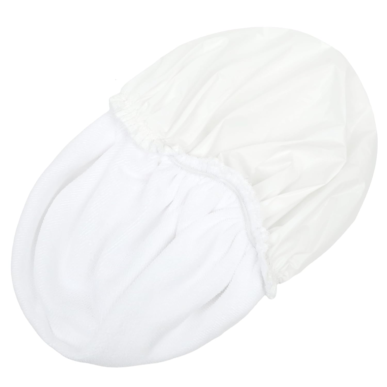 Shower Caps for Women, Terry Cloth Lined EVA Exterior Elastic and Reusable Bath Caps, Double Waterproof Layers Shower Cap, Bathing Shower Caps, Environmental Protection Bath Hair Cap - Pink