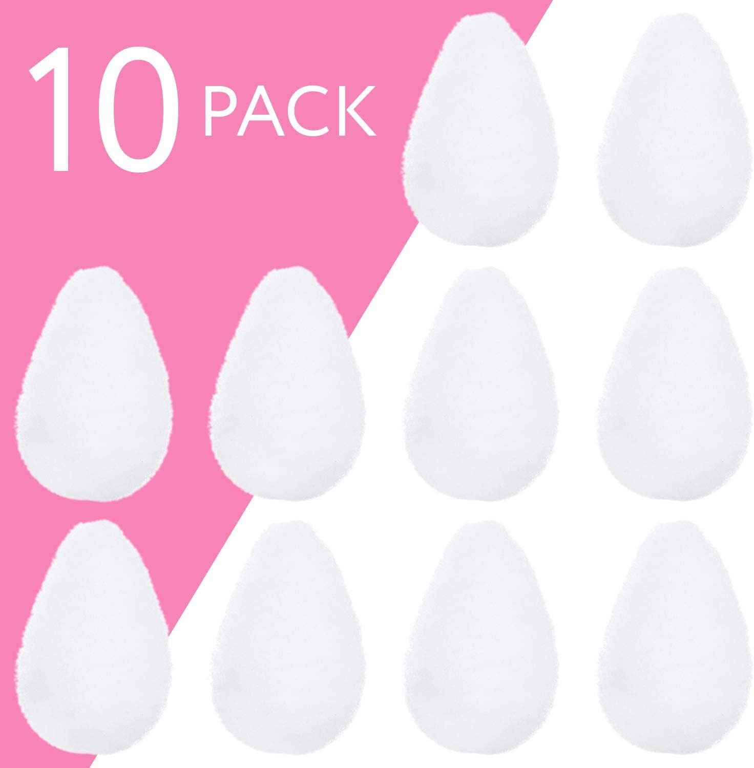 10 Pack Facial Sponge for Daily Cleansing and Gentle Exfoliating - Buff Exfoliating Facial Sponge Pads for Removing Dead Skin, Dirt, and Makeup - Christmas Gifts for Women - Made in The USA