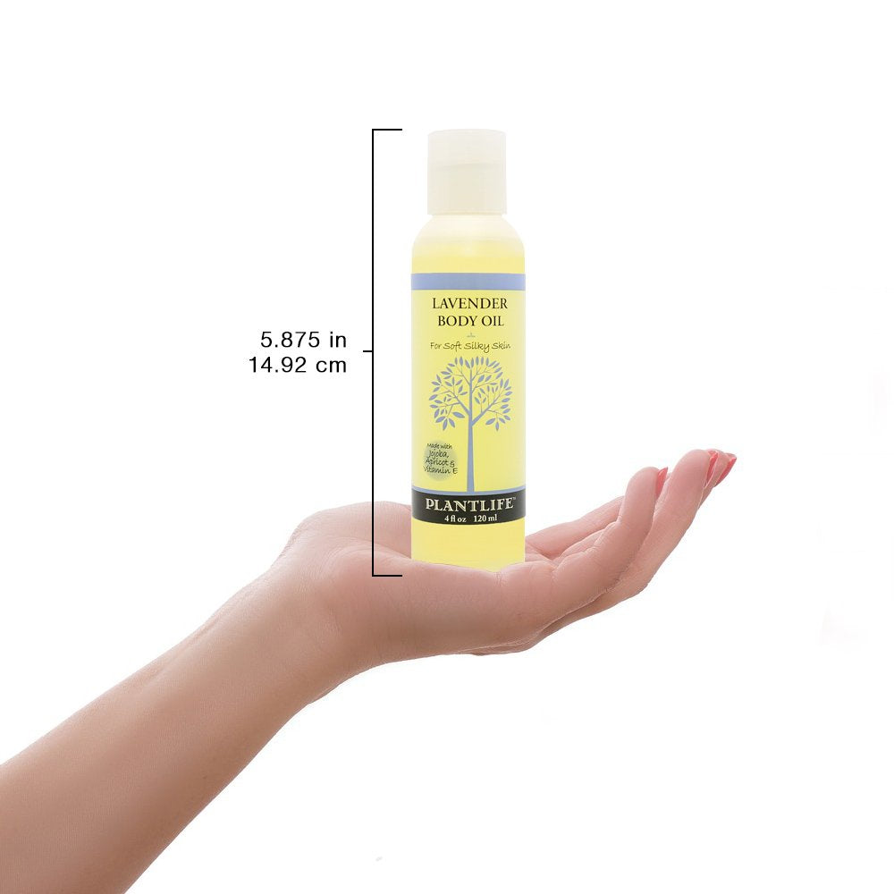 Plantlife Lavender Body Oil - Formulated for Soft and Silky Skin Using Rich Plant Oils That Absorb and Leave a Light Aroma on the Skin - Made in California 4 oz
