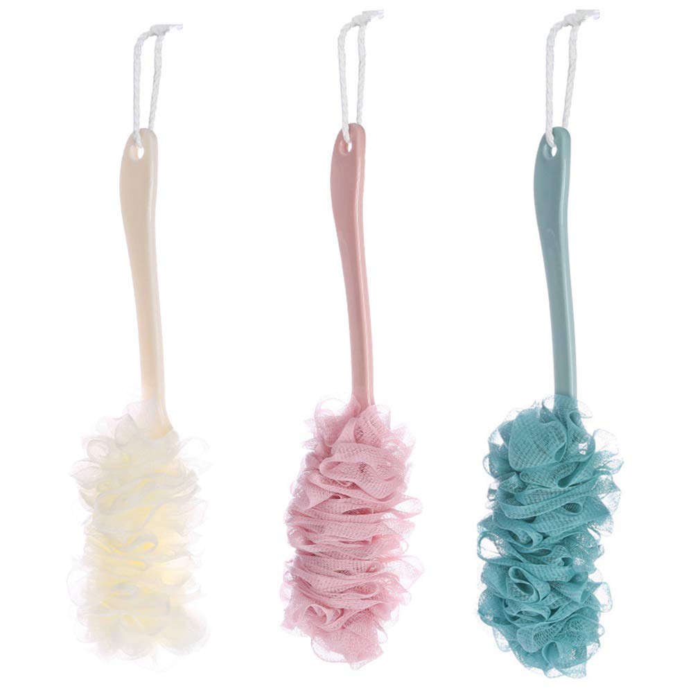 Arswin Back Scrubber for Shower, Loofah Long Handle Bath Body Brush, Soft Nylon Mesh Sponge On a Stick for Shower Men Women Kids Elderly, Exfoliating Scrub Cleaning Luffa for All Kinds of Skin(Blue)