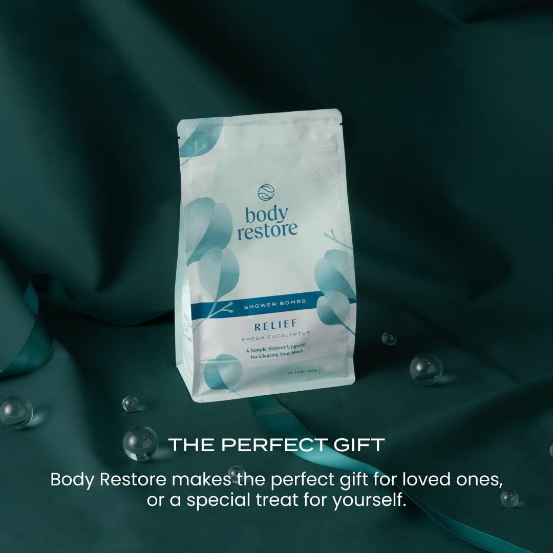 Body Restore Shower Steamers Aromatherapy (15 Packs x 3) - Gifts for Mom, Gifts for Women & Men, Shower Bath Bombs, Eucalyptus, Citrus Grove, Lavender Essential Oils, Stress Relief