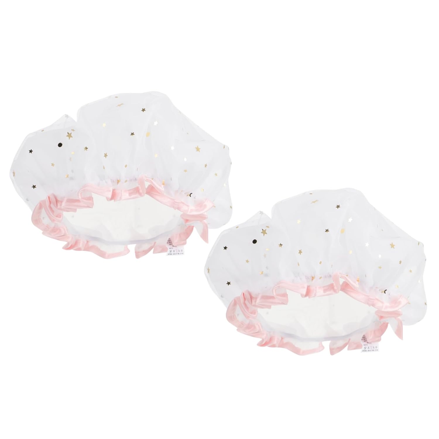 Angoily 2pcs Beauty Hat Women Spa Cap Modern Shower Cap Hair Salon Cap Elastic Bath Caps Chemo Cap Bath Accessories Hair Cap for Shower Spa Hair Caps Girl Hats Satin Hair Mask Miss Muslim