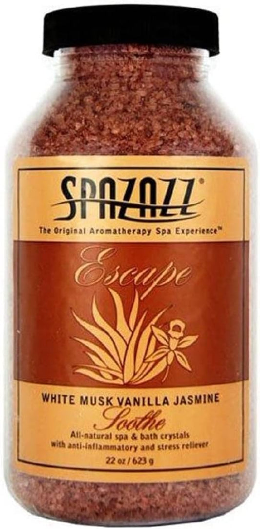 Spazazz SPZ-110 Escape Aromatherapy Crystals Container, 22-Ounce, White Musk Jasmine Vanilla Soothe