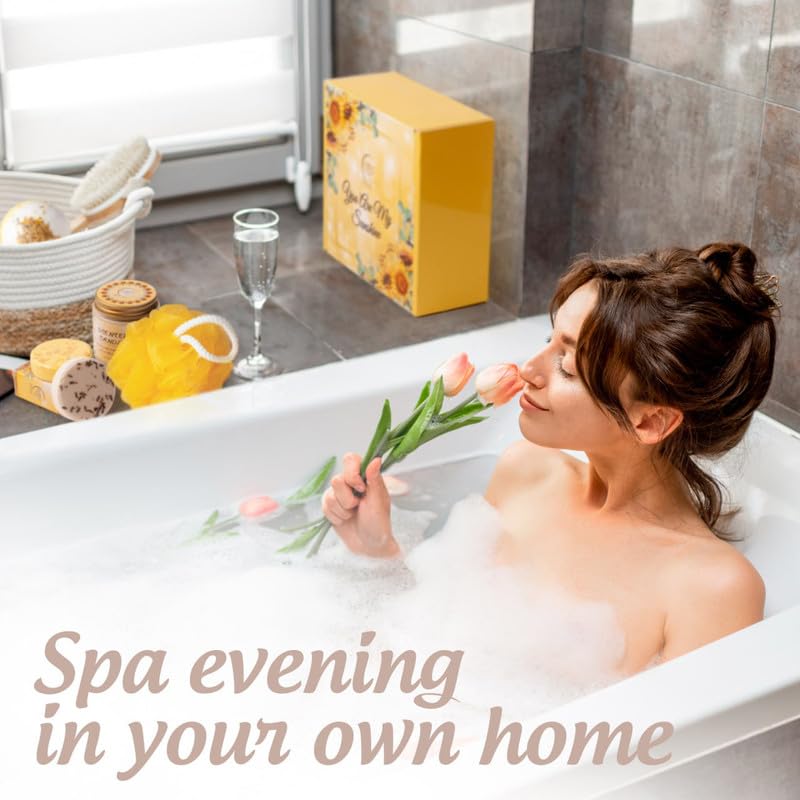 Piruon 13 Pcs Self Care and Birthday Gift box for Women - Valentines Spa Gift Set with Bath Care and Relaxing Gifts for Women - Mom, Wife - Tumbler, Scented Candle, Bath Bomb ,Soap,Hair Brush,Bracelet