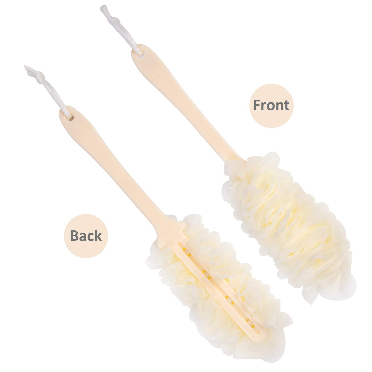 Arswin Back Scrubber for Shower, Loofah Long Handle Bath Body Brush, Soft Nylon Mesh Sponge On a Stick for Shower Men Women Kids Elderly, Exfoliating Scrub Cleaning Luffa for All Kinds of Skin(Blue)