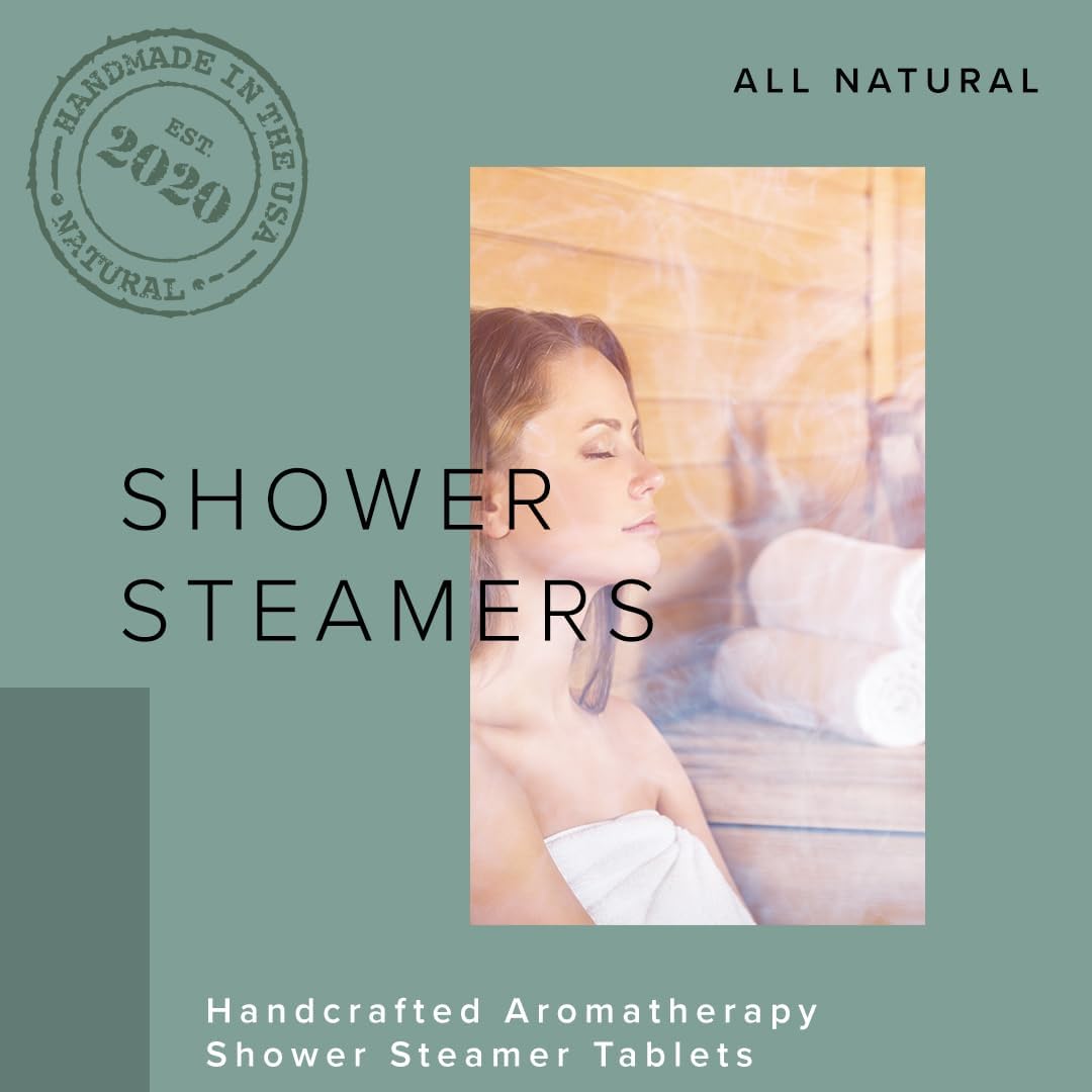 BOOTLEG BATH Shower Steamers Aromatherapy 15 Pack, 100% Pure Essential Oil, Eucalyptus, All Natural, for Men and Women, Made in USA
