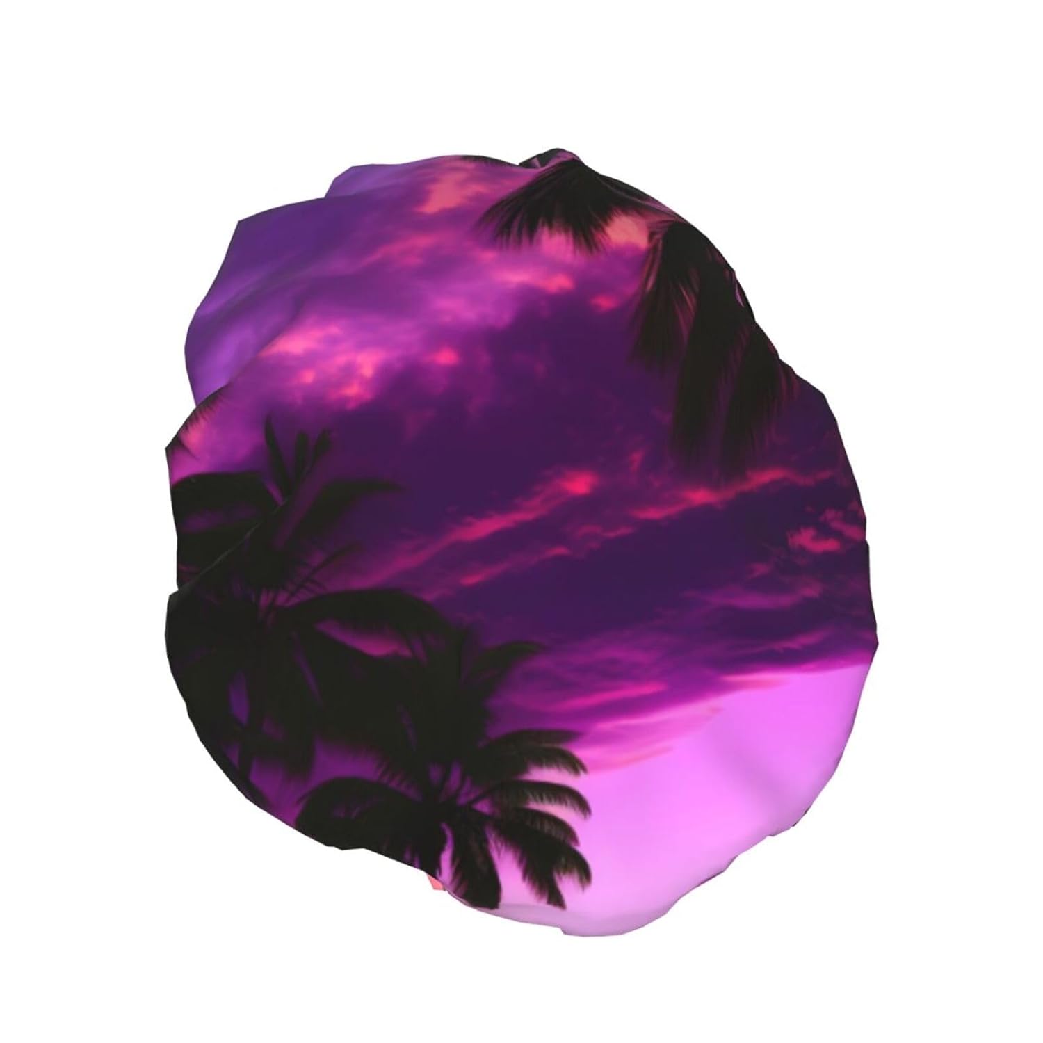 Ice Hockey print Print Reusable Shower Cap for Women,Double Waterproof Layers Bathing Hat,Quick Drying Bath Hair Cap