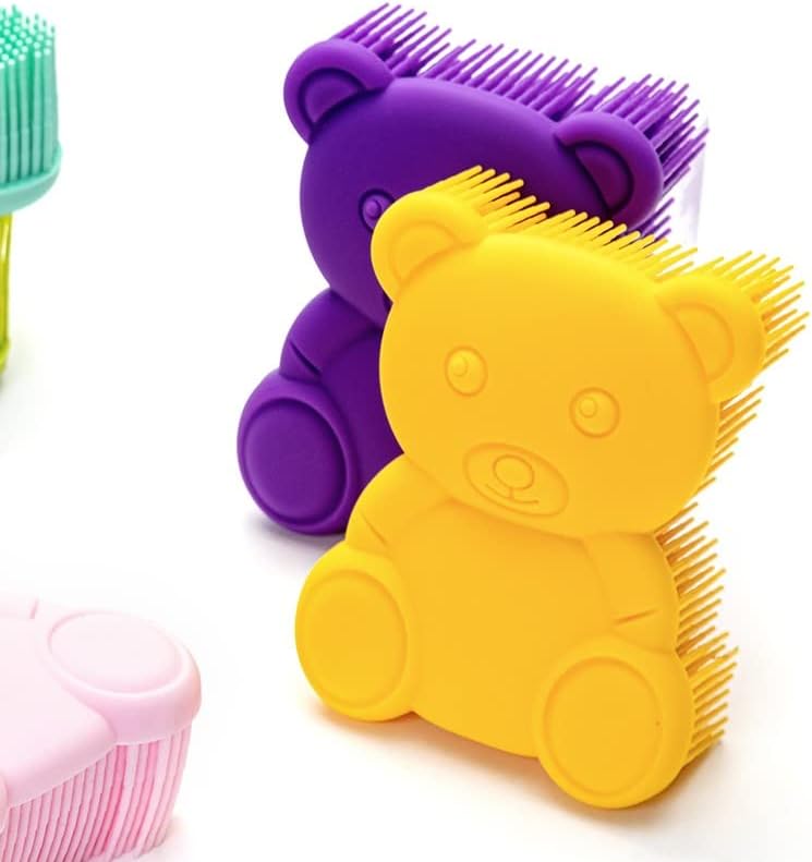 Premium Sensory Brush for Kids or Autism,Soft Silicone Body Scrubber,2 in 1 Sensory Room Occupational Therapy Sensory Brushes,Silicone Loofah,Pets Shower Brush Bath Brush Shampoo Brush(Whale-Teal)