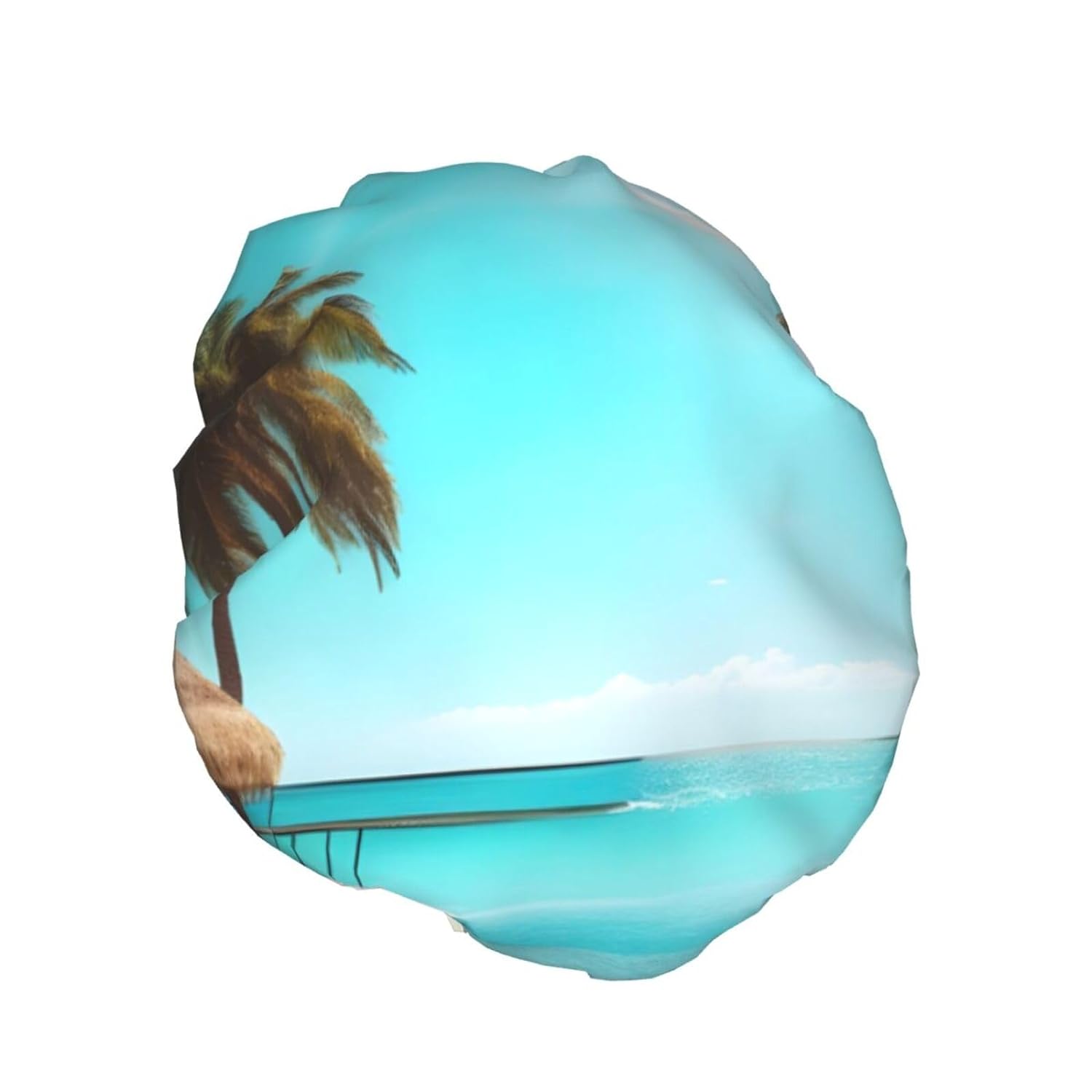 Ice Hockey print Print Reusable Shower Cap for Women,Double Waterproof Layers Bathing Hat,Quick Drying Bath Hair Cap