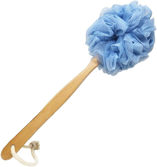 RASDDER Loofah with Handle, Loofah on a Stick, Loofah Sponge with Handle, PE Soft Mesh Luffa, Exfoliating Luffa on a Stick for Men and Women