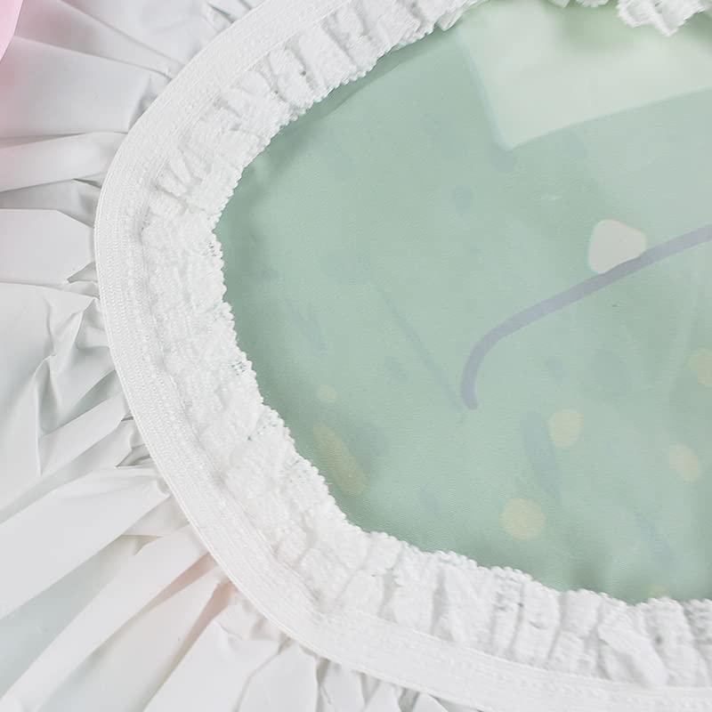 4Pcs Shower Caps, Waterproof Bath Caps Plastic Reusable Shower Caps Elastic Band Bath Hair Caps for Women Kids (P-3)