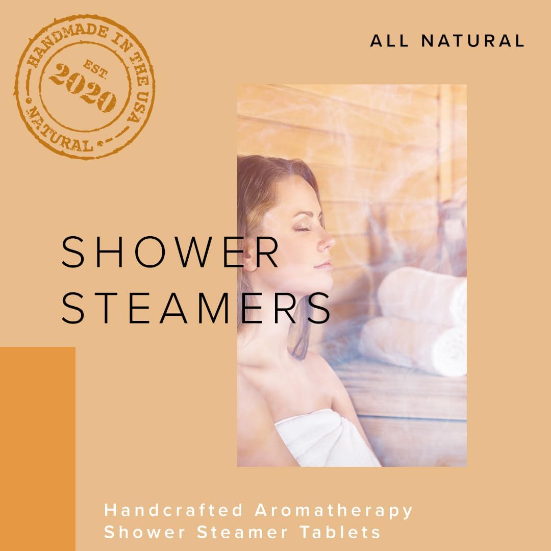 BOOTLEG BATH Shower Steamers Aromatherapy 15 Pack, 100% Pure Essential Oil, Eucalyptus, All Natural, for Men and Women, Made in USA