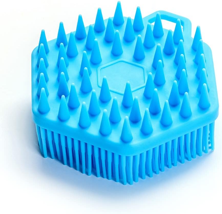 Premium Sensory Brush for Kids or Autism,Soft Silicone Body Scrubber,2 in 1 Sensory Room Occupational Therapy Sensory Brushes,Silicone Loofah,Pets Shower Brush Bath Brush Shampoo Brush(Whale-Teal)