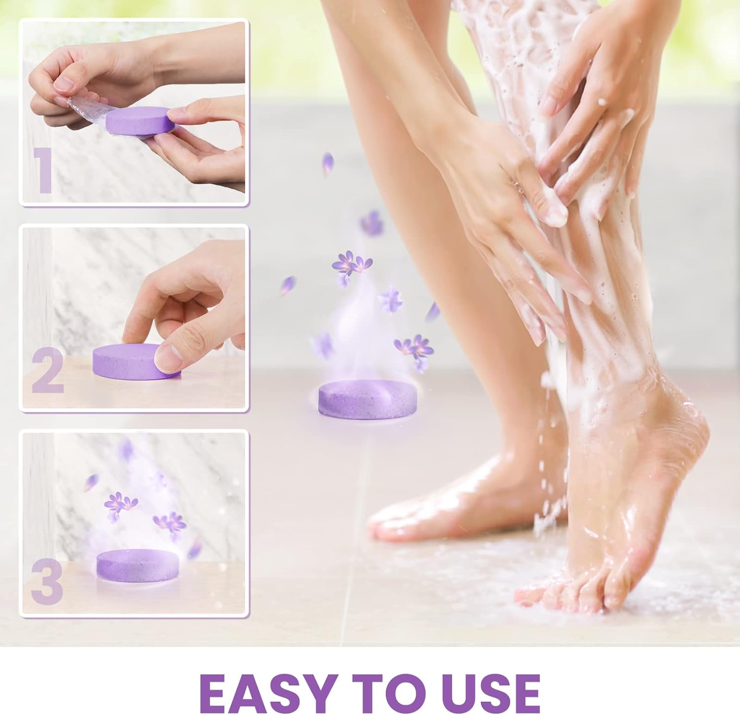 CalmNFiz Shower Steamers 8 Pcs - Scented Shower Bombs with Organic & Natural Fragrance, Bath and Body Works Bath Bombs, Birthday Anniversary Valentine’s Day Gifts for Women Who Have Everything