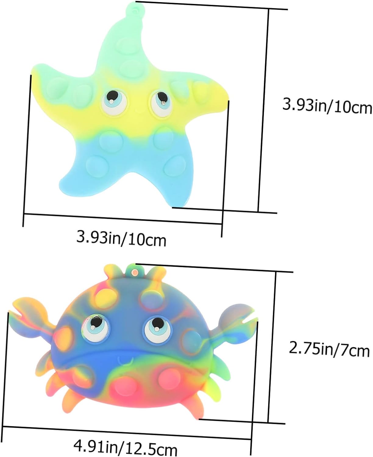 Beatifufu 2 pcs Silicone Bath Brush Bathing Massage Brush sea Animal Shower Ball Soft Shower Scrubber Facial Cleansing Brush Crab Starfish Bath Toy Silica Gel Cleaning Brush Baby Body