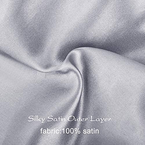 Aquior Shower Cap, 4-Pack Bathing Reusable Shower Caps for Long Hair Women, Double Layers Premium Sumptuous Silky Satin 100% Waterproof Shower Cap Extra Large