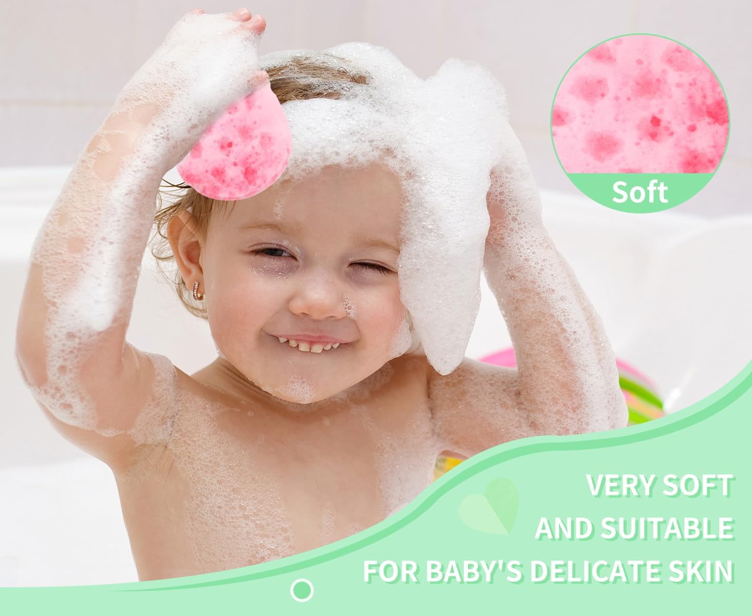 3 Pcs Bath Shower Sponge for Woman Man Kids Relaxing Massage Body exfoliating Loofah Sponge Deep Cleansing