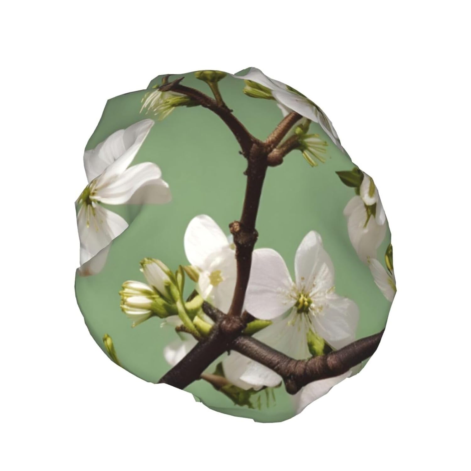 Ice Hockey print Print Reusable Shower Cap for Women,Double Waterproof Layers Bathing Hat,Quick Drying Bath Hair Cap