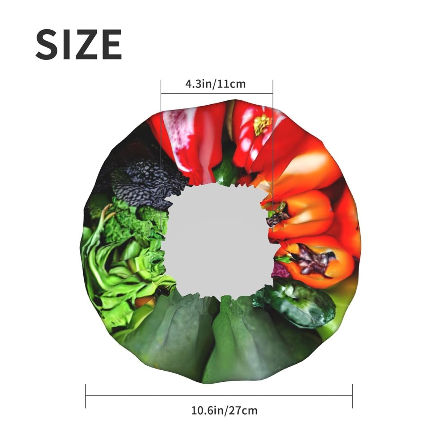 Ice Hockey print Print Reusable Shower Cap for Women,Double Waterproof Layers Bathing Hat,Quick Drying Bath Hair Cap