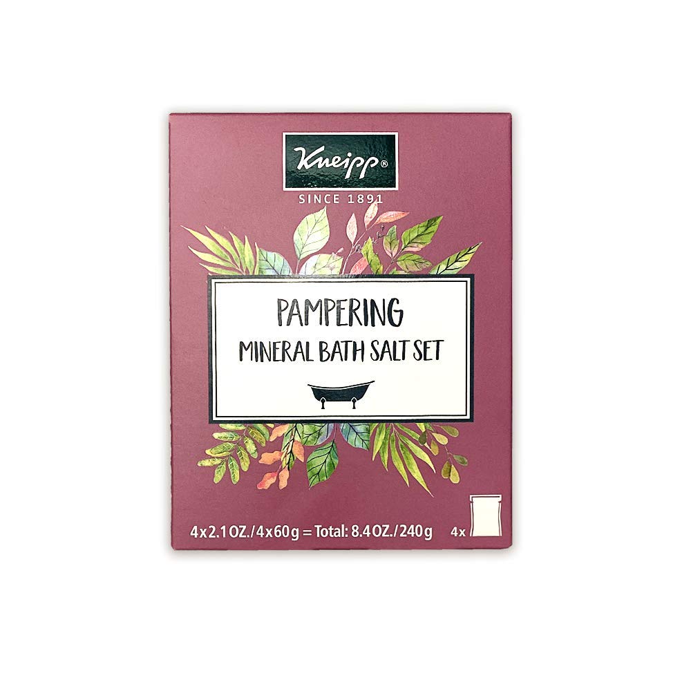 Kneipp Mineral Bath Salt Pampering Gift Set, Lavender, Dream Away, Arnica for Joints, Refreshing Eucalyptus, 2.1 Ounce 4-Pack