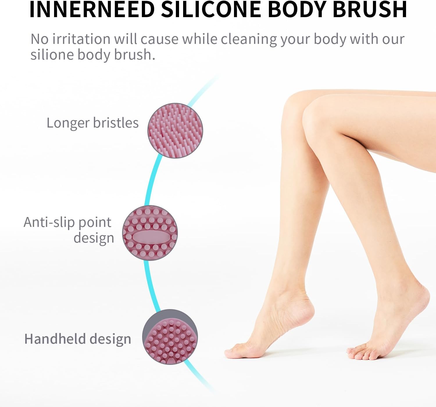 Silicone Body Scrubber, Silicone Loofah, Body Wash Scrubber, Body Scrub Brush, Body Scrubbers for Use in Shower, Silicone Loofah Body Scrubber, Exfoliating Body Scrubber Mens Women, Gifts for Mens