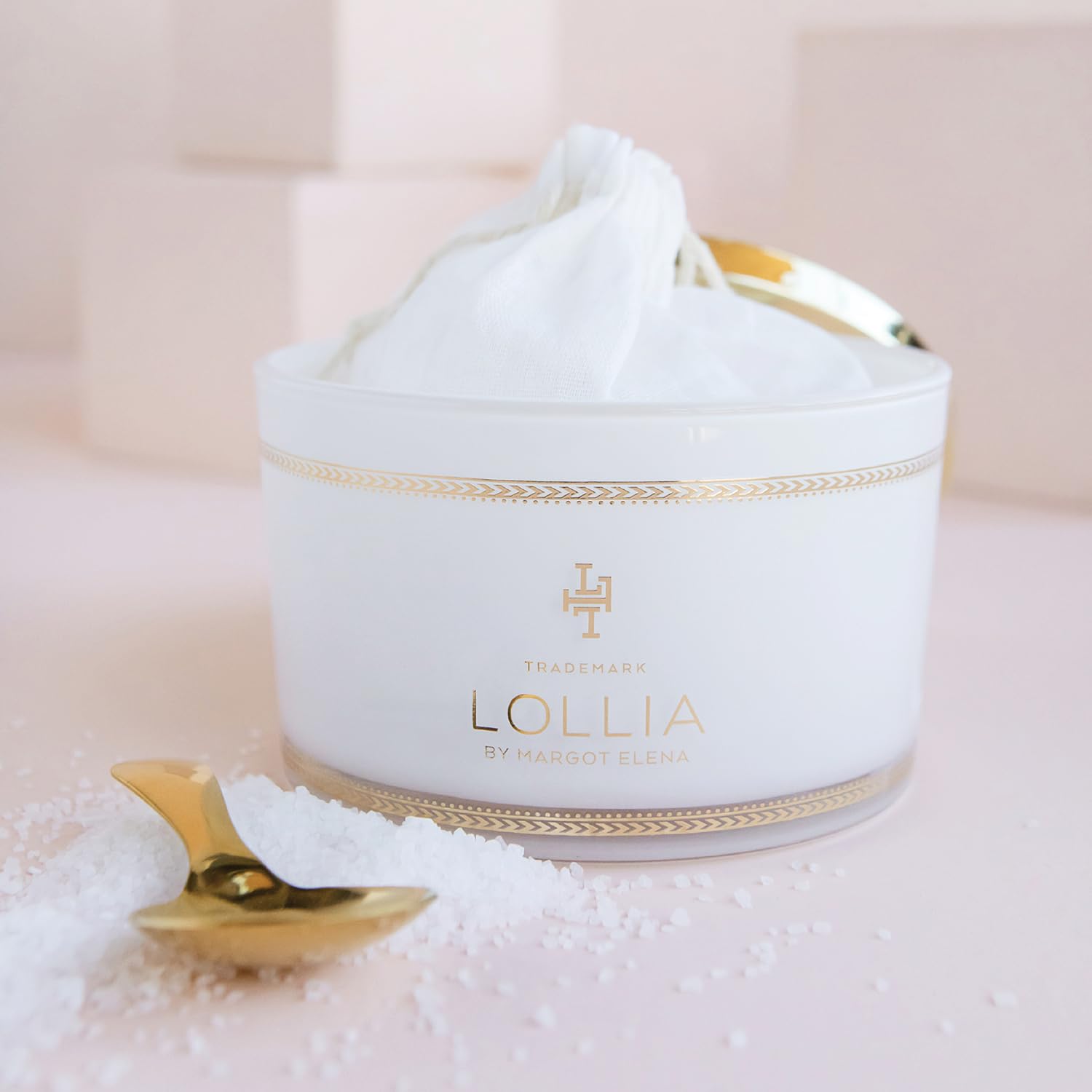 Lollia Fine Bathing Salts, 20 oz. – Bath Essential for Women, Bathtub Accessories, Relaxing Bath Salts for Women, Bath Products, Scented Luxury Bath Salts