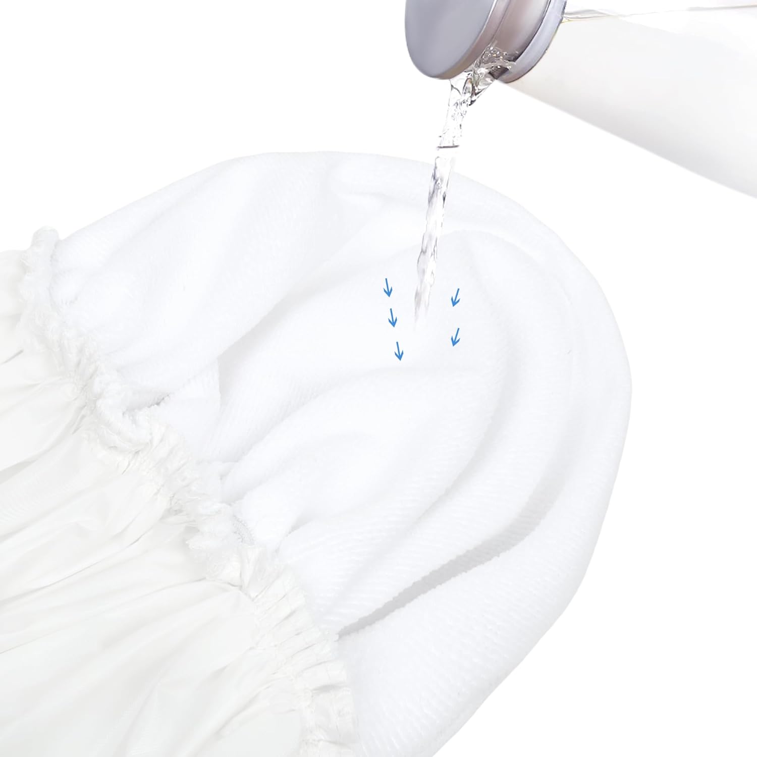 Shower Caps for Women, Terry Cloth Lined EVA Exterior Elastic and Reusable Bath Caps, Double Waterproof Layers Shower Cap, Bathing Shower Caps, Environmental Protection Bath Hair Cap - Pink