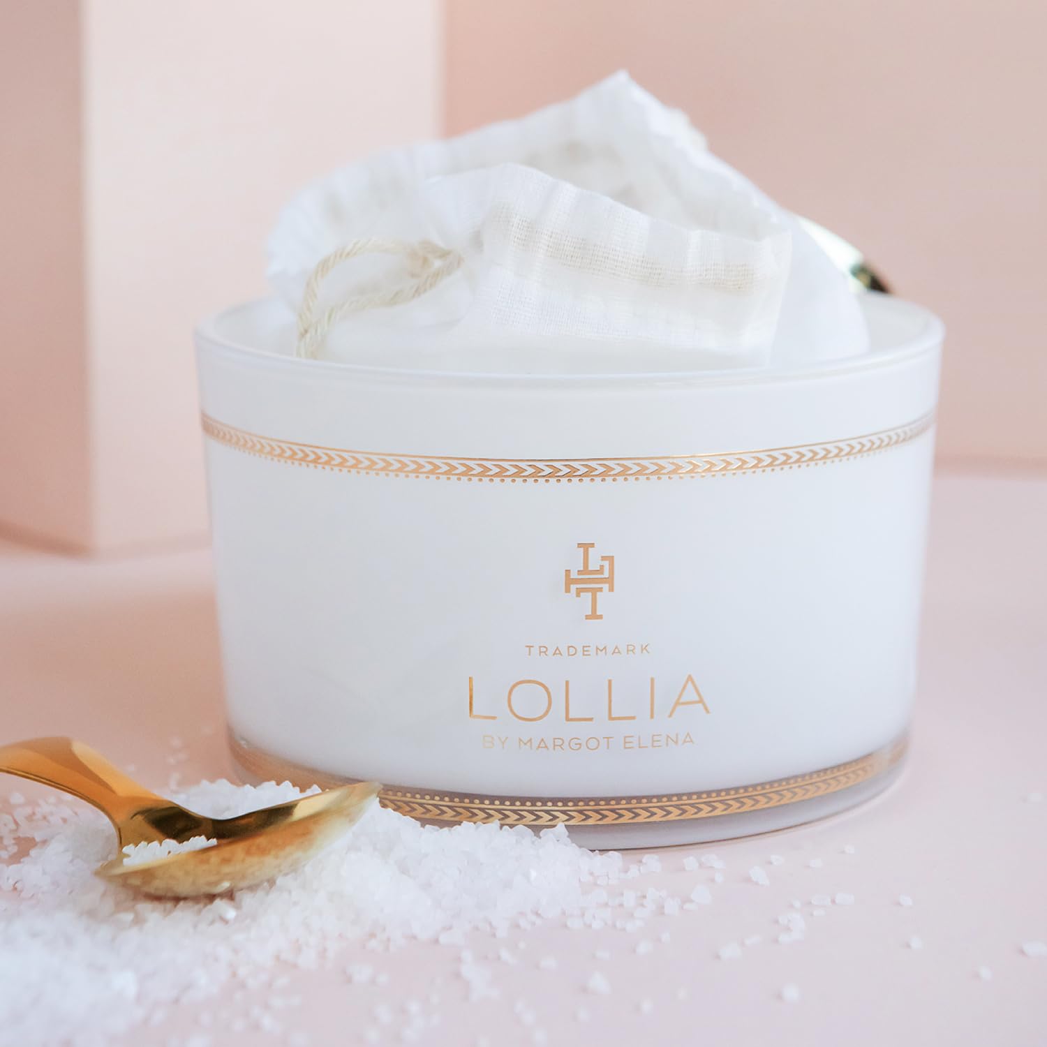 Lollia Fine Bathing Salts, 20 oz. – Bath Essential for Women, Bathtub Accessories, Relaxing Bath Salts for Women, Bath Products, Scented Luxury Bath Salts