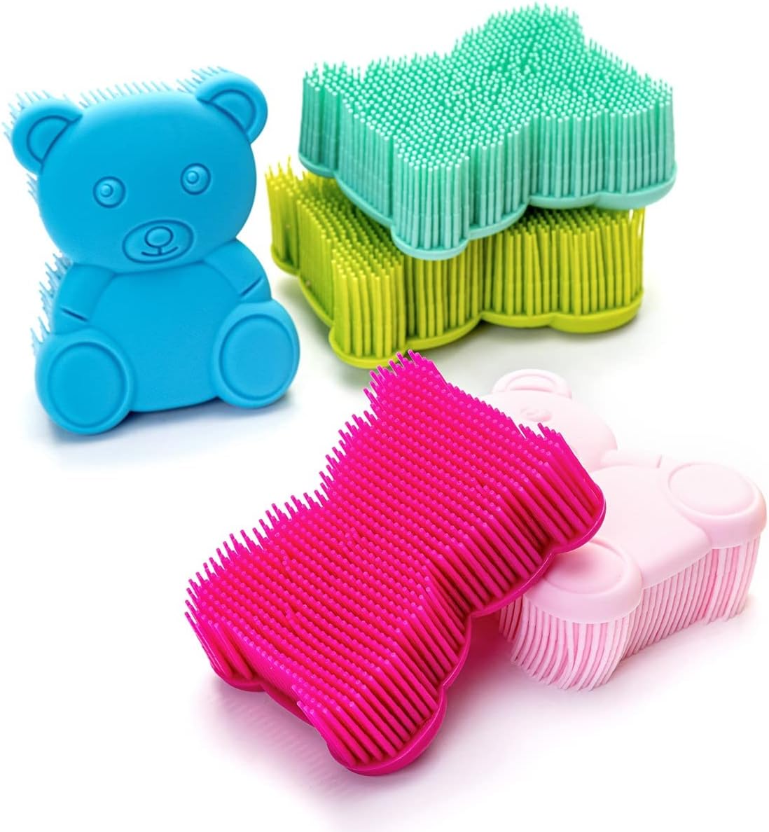 Premium Sensory Brush for Kids or Autism,Soft Silicone Body Scrubber,2 in 1 Sensory Room Occupational Therapy Sensory Brushes,Silicone Loofah,Pets Shower Brush Bath Brush Shampoo Brush(Whale-Teal)