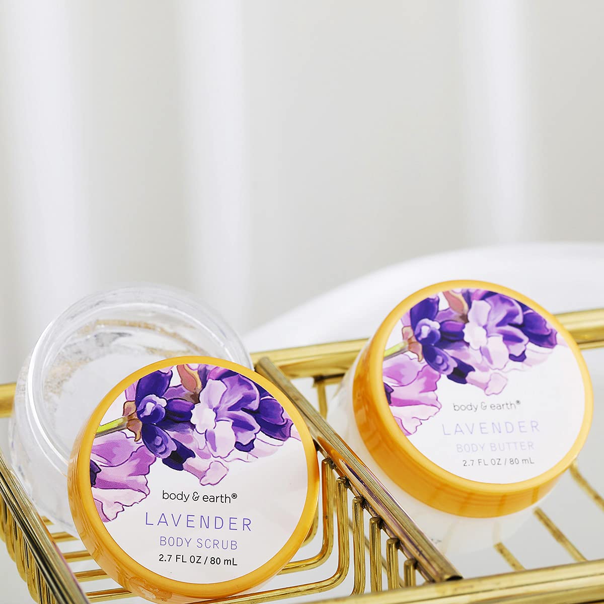 Bath and Body Gift Basket Body & Earth 10 Piece Set Lily Home Spa Set for Women