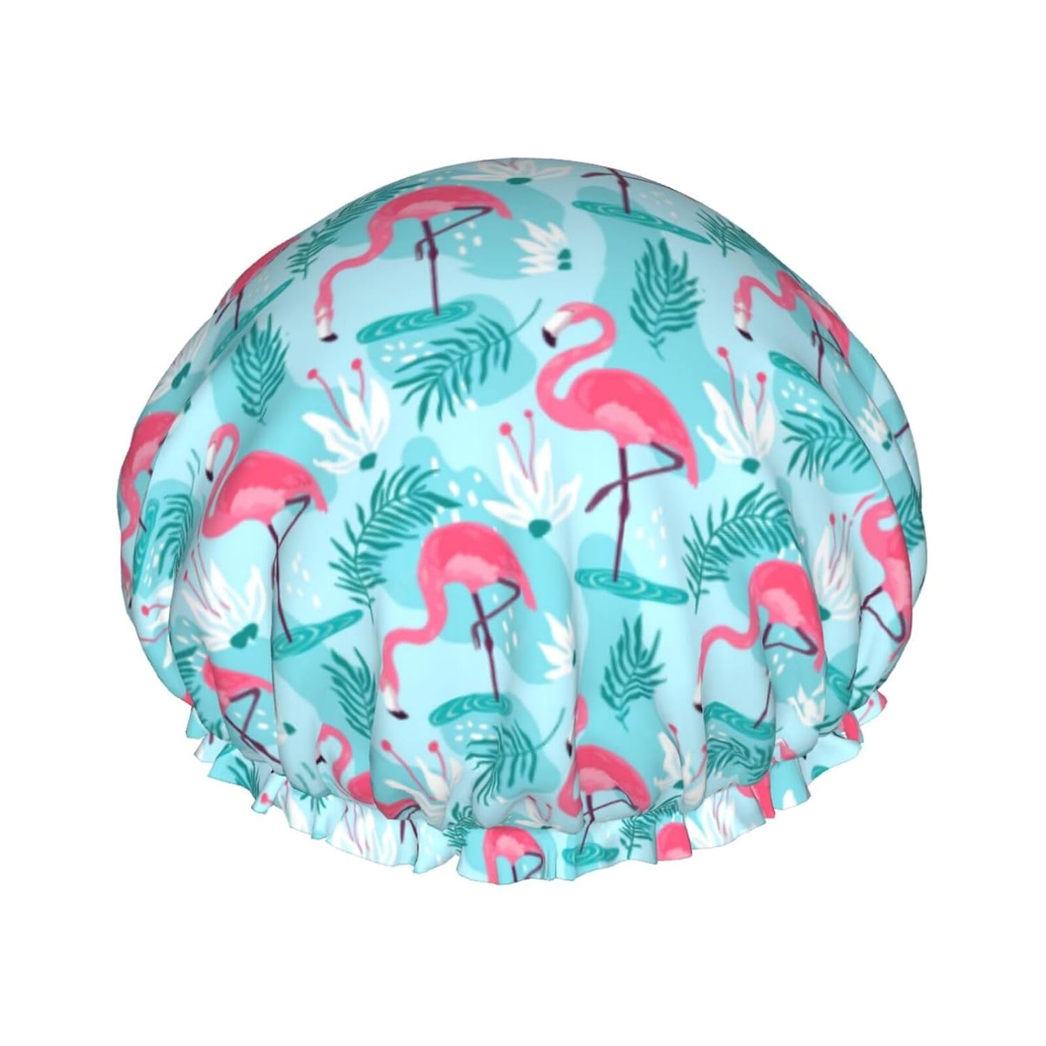 Rubber Ducks Shower Cap For Women Reusable Waterproof Double Layers Bath Cap Hair Protection Elastic Ladies Spa Salon Shower Hat