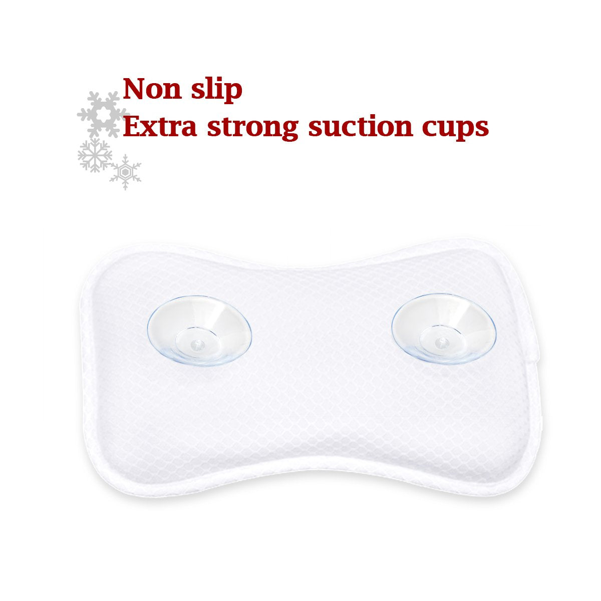 Comfortable Bath Pillow with Suction Cups, Supports Neck and Shoulders Home Spa Pillows for Bathtub, Hot Tub, Bathtub Head Rest Pillow Relax & Comfy - Blue
