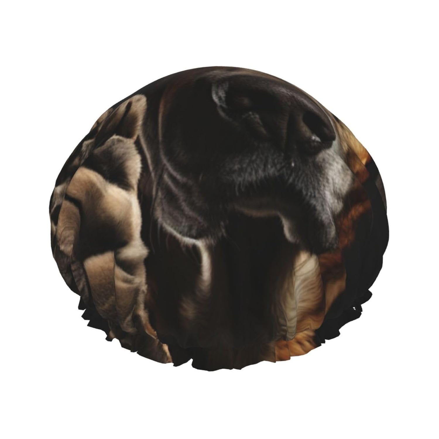 Ice Hockey print Print Reusable Shower Cap for Women,Double Waterproof Layers Bathing Hat,Quick Drying Bath Hair Cap