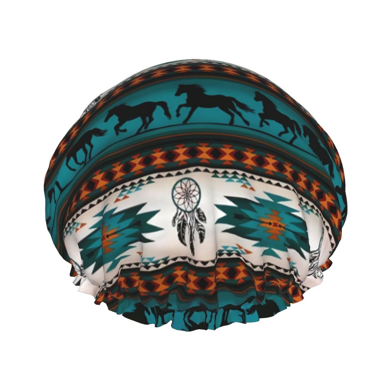 Rubber Ducks Shower Cap For Women Reusable Waterproof Double Layers Bath Cap Hair Protection Elastic Ladies Spa Salon Shower Hat