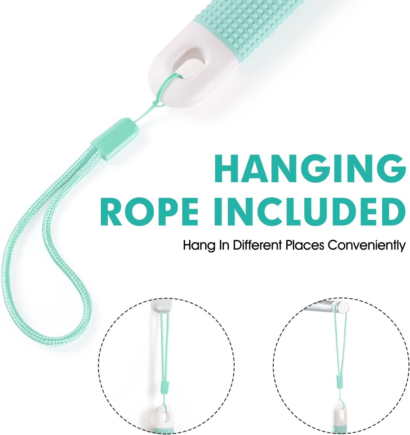 Backski Back Scrubber Anti Slip for Shower,Shower Brush Long Handle with Stiff and Soft Bristles,Body Exfoliator for Bath or Dry Brush(Blue)