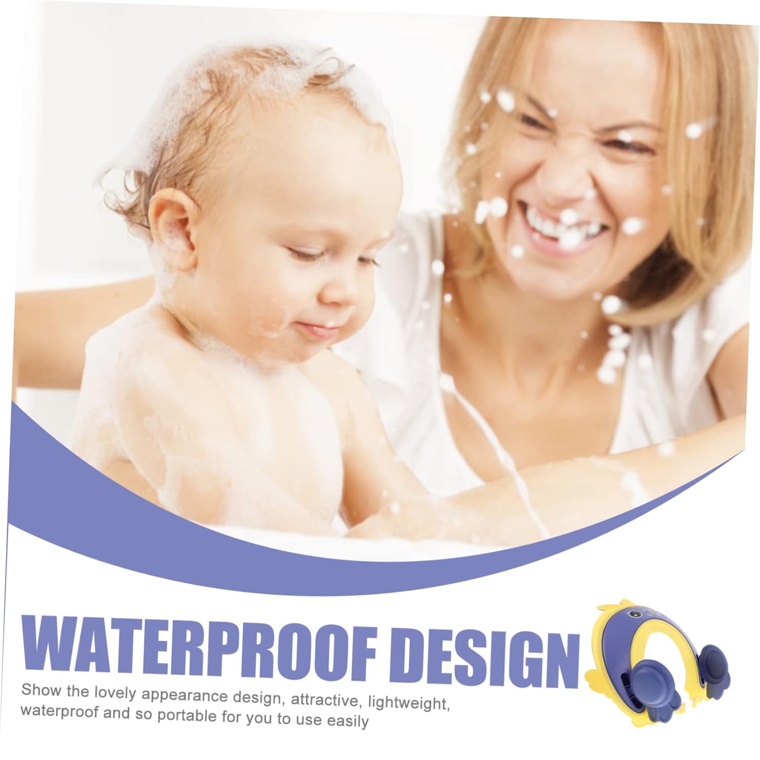 KOMBIUDA shampoo cap baby shower hat baby bath head protectors baby shampoo guard baby head wash cap protections bath caps infant shower cap baby crown bath products toddler child plastic