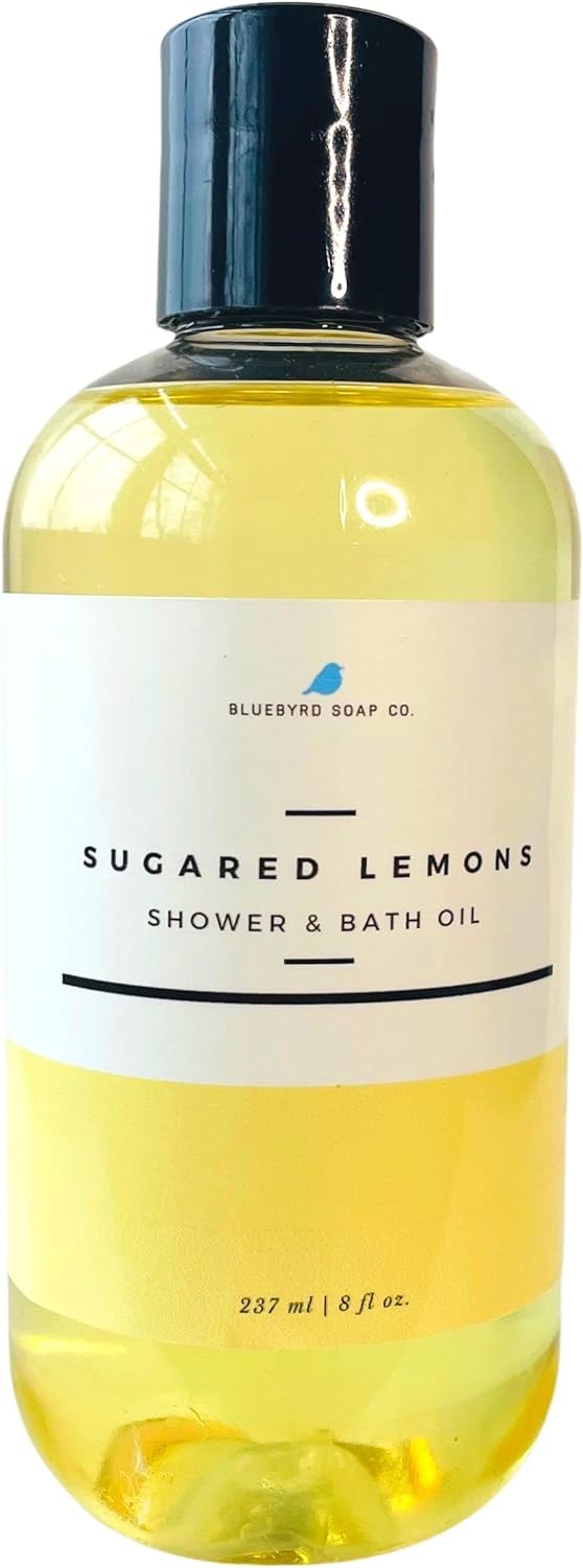 Bluebyrd Soap - White Tea Shower Oil & Bath Oil | Hydrating Plant Based Oils for Bath & Shower | Natural Body Oil Moisturizer | Revitalizing Clean Beauty Bath Oil (White Tea)