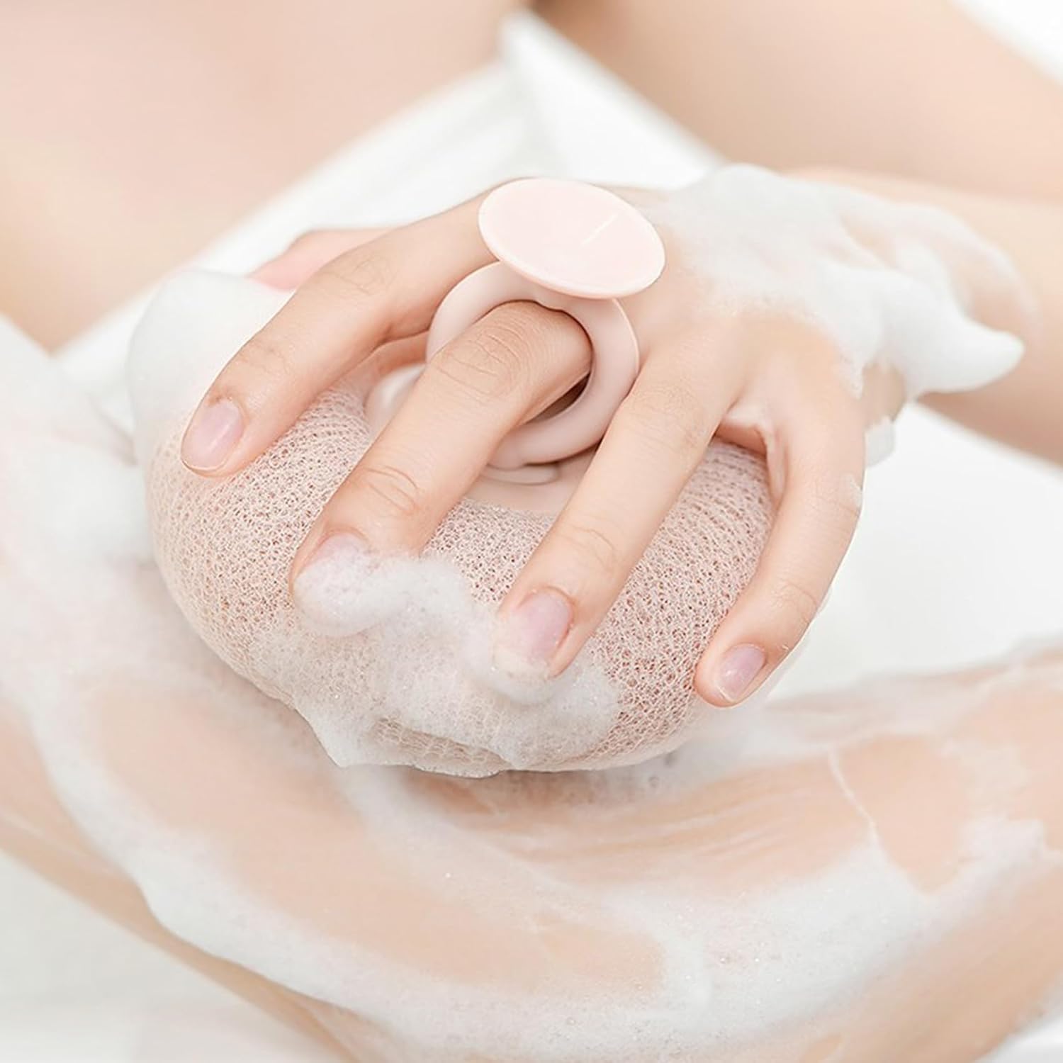 New Upgrade 2-in-1 Sunflower Bath Ball, Super Soft Sunflower Suction Cup Bath Ball, Exfoliating Bath Sponge Cleaning Brush, Shower Loofah Sponge