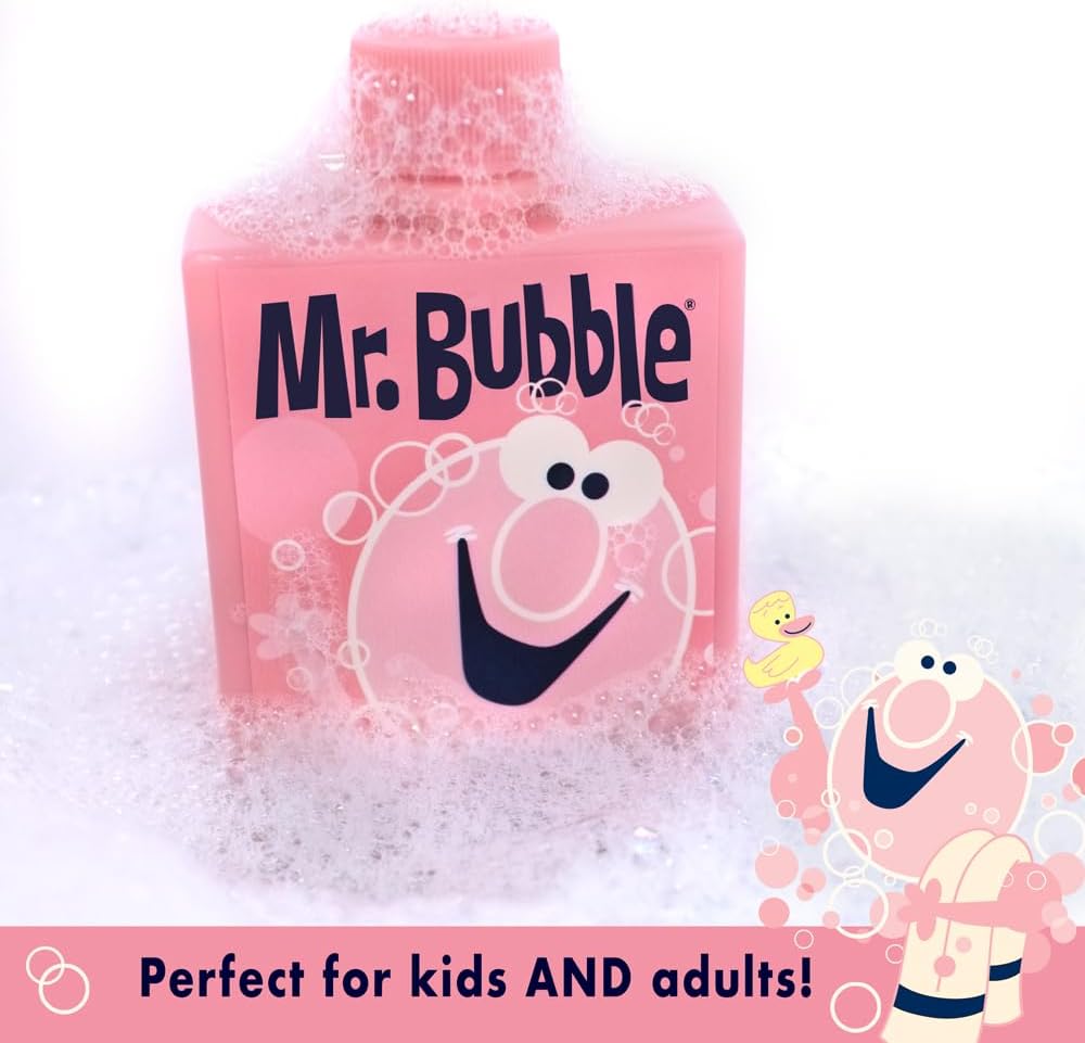 Mr. Bubble Original Bubble Bath, Bubblegum Scent, 8 oz Retro Bottle, 4-Pack